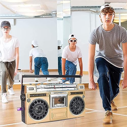 Boombox retrò con lettore CD e nastro, lettore cassette Bluetooth, radio FM/DAB+, registrazione USB, registratore a cassette per riunioni di famiglia e viaggi