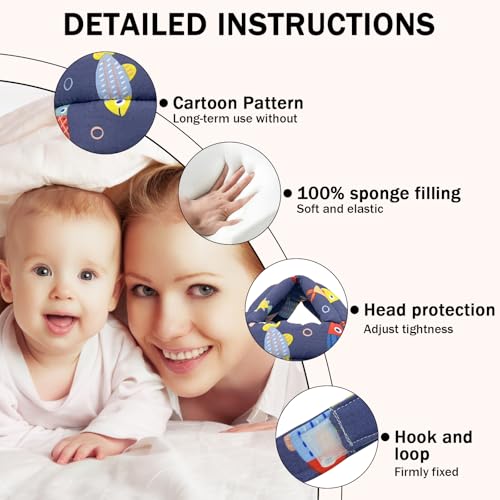 Image of Baby Head Protector Baby Helmet for Crawling Walking, No Bumps Safety Head Adjustable Protective Cap for Walking, Playing (Style 4)
