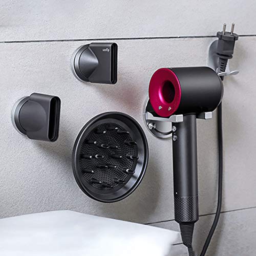 Haartrockner-Halterung Für Dyson, Magnethalter Wandhalterung Edelstahlhalterung Mit Schnurhalter frei von Stanzen Haartrocknerhalter Für die