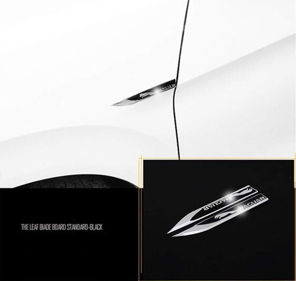 Amazon Jaguar エンブレム クロームステッカー モーションブレード サイドマーク メタルラペット デカール ラベリング ジャガー F Pace Fタイプ Xf Xj Xe Xk 2個パック ブラック エンブレム 車 バイク