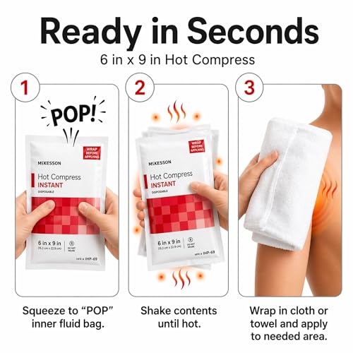 Image of McKesson Instant Hot Packs, Instant Hot Compress, 6 x 9 in | Instant Hot Pack,Sodium Acetate / Water,Disposable,6 X 9 Inch