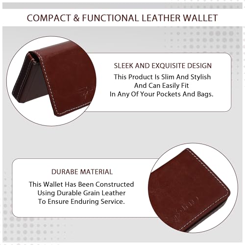 Image of JnD Notebook Card Holder Wallet - Slim, Multi-Functional, Premium Leather, RFID Blocking, Secure Closure, Compact, Durable, Stylish (TAN)