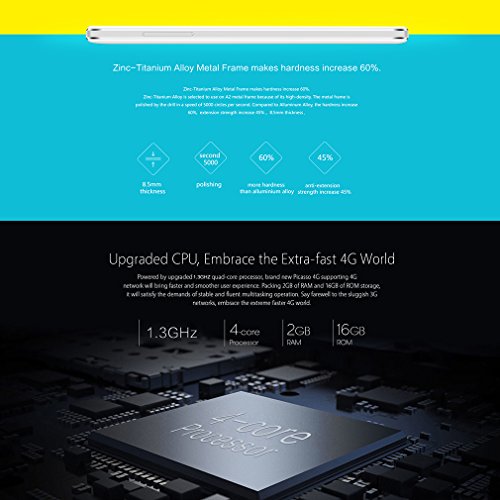 KOOBEE- Smartphone 5 HD (fotocamera 13MP, 4G