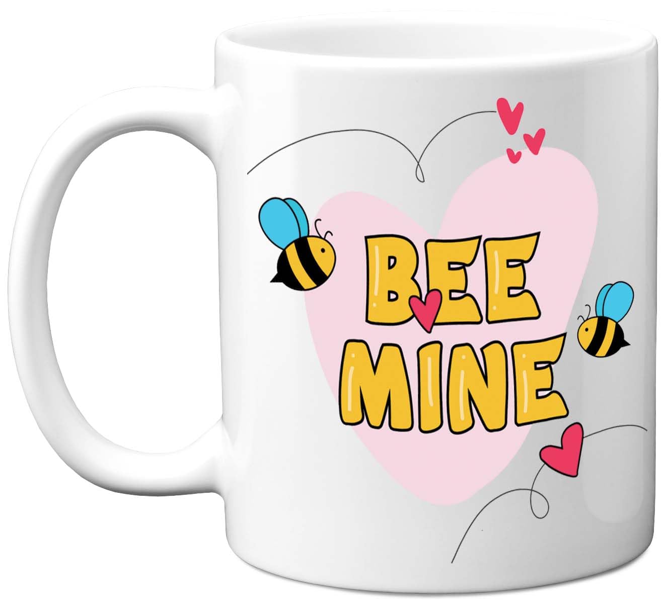 Stuff4 Valentines Mug Gift for Men Women - Bumble Bee Mine - Happy Wedding Anniversary Valentine's Day Mugs for Girlfriend Boyfriend Wife Husband, 11oz Ceramic Coffee Cup