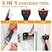 Silicone Caulking Tool Kit 3-in-1: Grout Sealant Remover Finishing Scraper Tools - Easy Caulk Removal Sealing Smoothing Bathtub Toilet Bathroom Shower Corner Tiles Joint Floor Sink