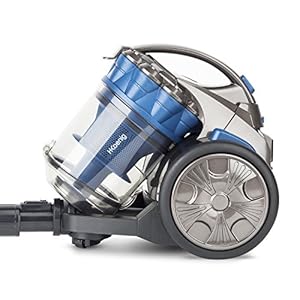 H. Koenig STC68 Compact + beutelloser Staubsauger / Bürsten für Haustiere / HEPA Filter / EEK A / blau