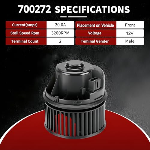 Image of Vetmor 700272 HVAC Blower Motor Fan Cage Front Compatible with Ford 2013-2018 C-Max, 2013-2019 Escape, 2012-2018 Focus, 2014-2018 Transit Connect, Replace# GV6Z19805AA, DV6Z19805C