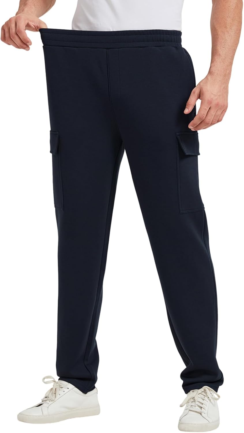 TTZ Men’s Tall Cargo Sweatpants 34"/36" Inseam Extra Long Workout Lounge Pants with Pockets for Tall Men - Image 2