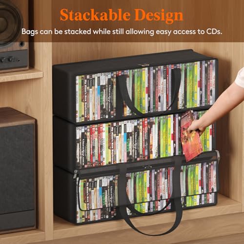 Lifewit 6 Pack CD Storage Bags, Media Organizer for Discs, Albums, Games by Lifewit - Used condition - Image 6