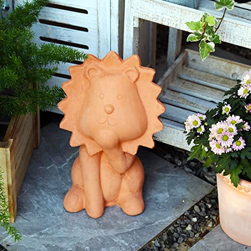 Décoration d'animaux de jardin : statue de lion pour balcon convivial - 3