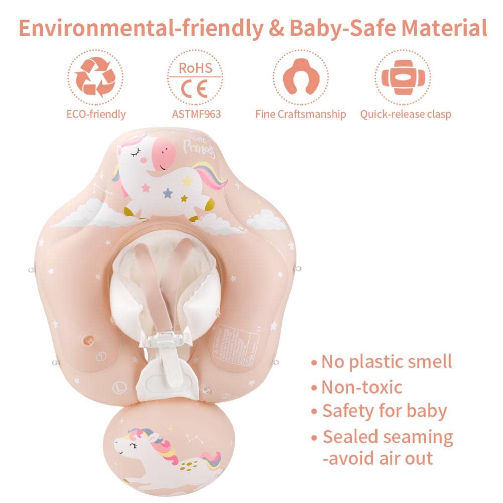 Bouée de Natation pour bébé avec Pare-Soleil, bouée de Natation Gonflable pour Poney, entraîneur de Natation pour bébé Aide à la Natation pour bébé avec Protection Solaire Amovible pour bébés