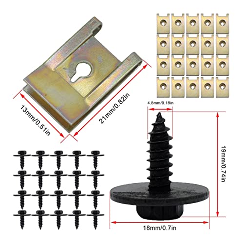 Haia7k4k U Shape Nut Hex Screw Set 40pcs/Set Quick...