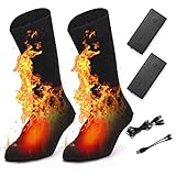 Calcetines térmicos para Hombres y Mujeres, Calcetines de calefacción eléctrica, Calentadores de pies térmicos alimentados por batería