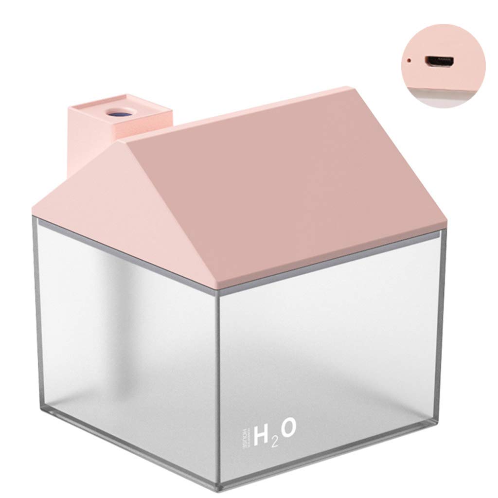 minansostey 250ML Little House Pattern Air humidifier Ultrasonic Mist Maker Aroma Essential Oil Sprayer with USB Night Light Fan