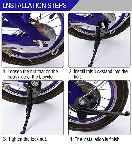 Image of USONG Bike Kickstand Children's Bicycle Kickstand Stand Folding Cycling Center Bracket 12 inch 14 inch 16 inch 18 inch 20 inch 22 inch 24 inch 26 inch 28 inch Bike Racks