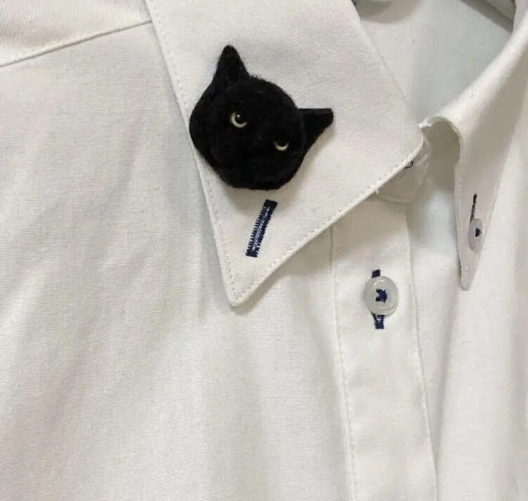 Amazon.co.jp: 羊毛フェルト 猫ミニブローチ 黒猫 ハロウィン カボチャ