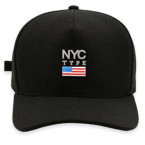 Boné New York Eua Nyc Aba Curvada Masculino Feminino Trucker Fitão Cor:Preto