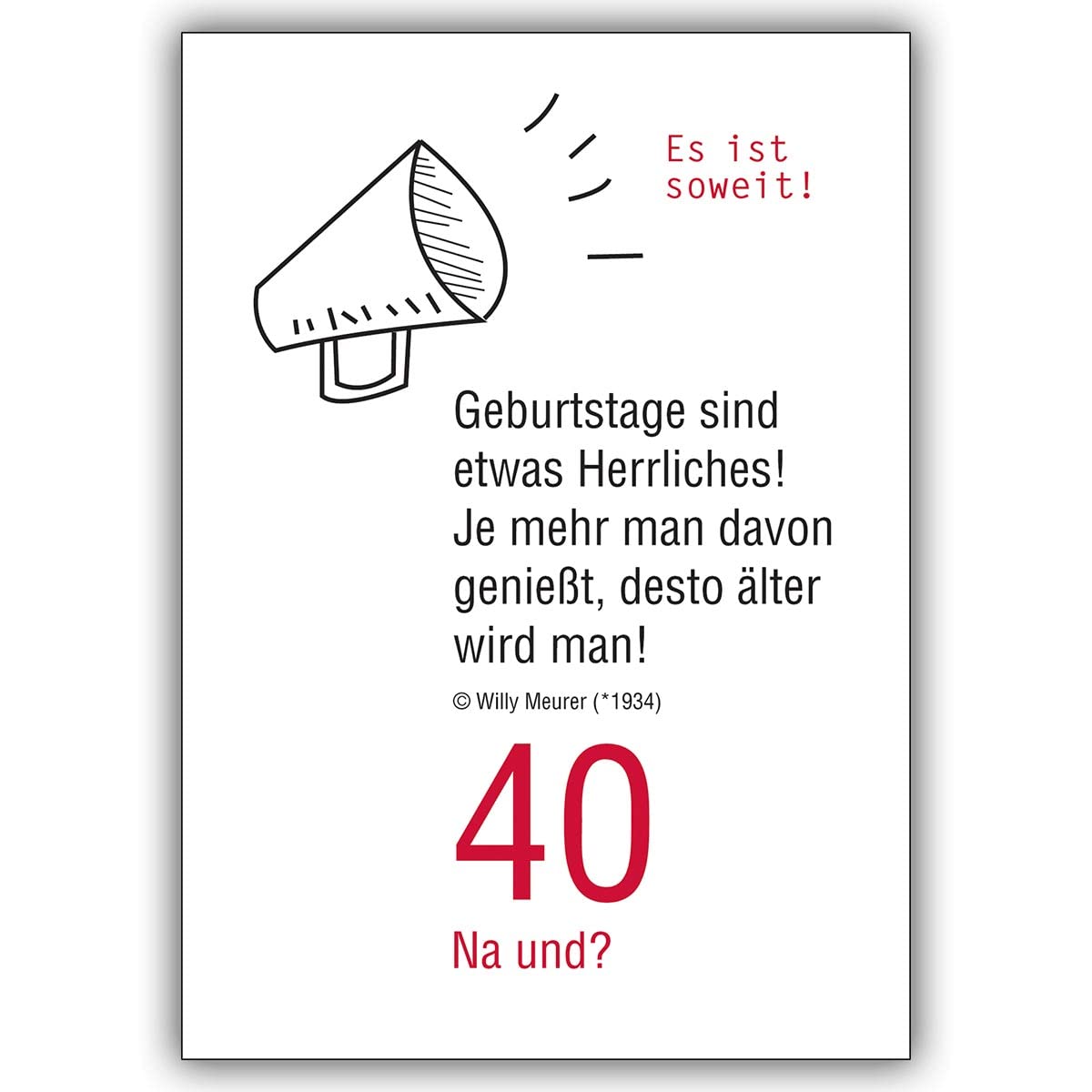 Kartenkaufrausch 16 Geburtstagskarten (16er Set): 40 Na und? Lustige Geburtstagskarte zum 40. Geburtstag • edle Gratulationskarte zum Geburtstag mit Umschlag geschäftlich & privat