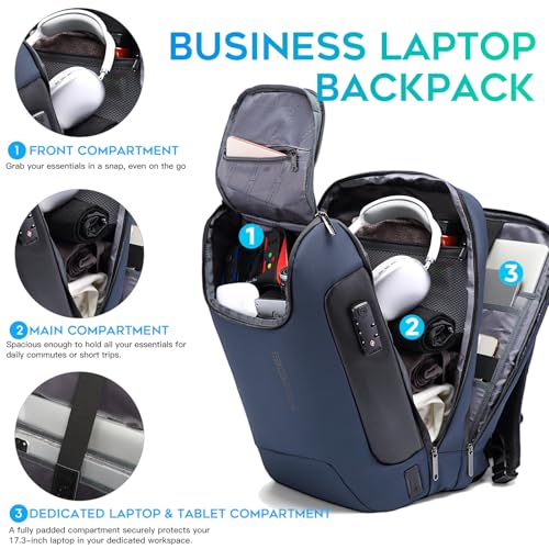 Image of BANGE Anti-Theft Backpack with USB Charging Port 17.3 Inch Business Laptop Backpack