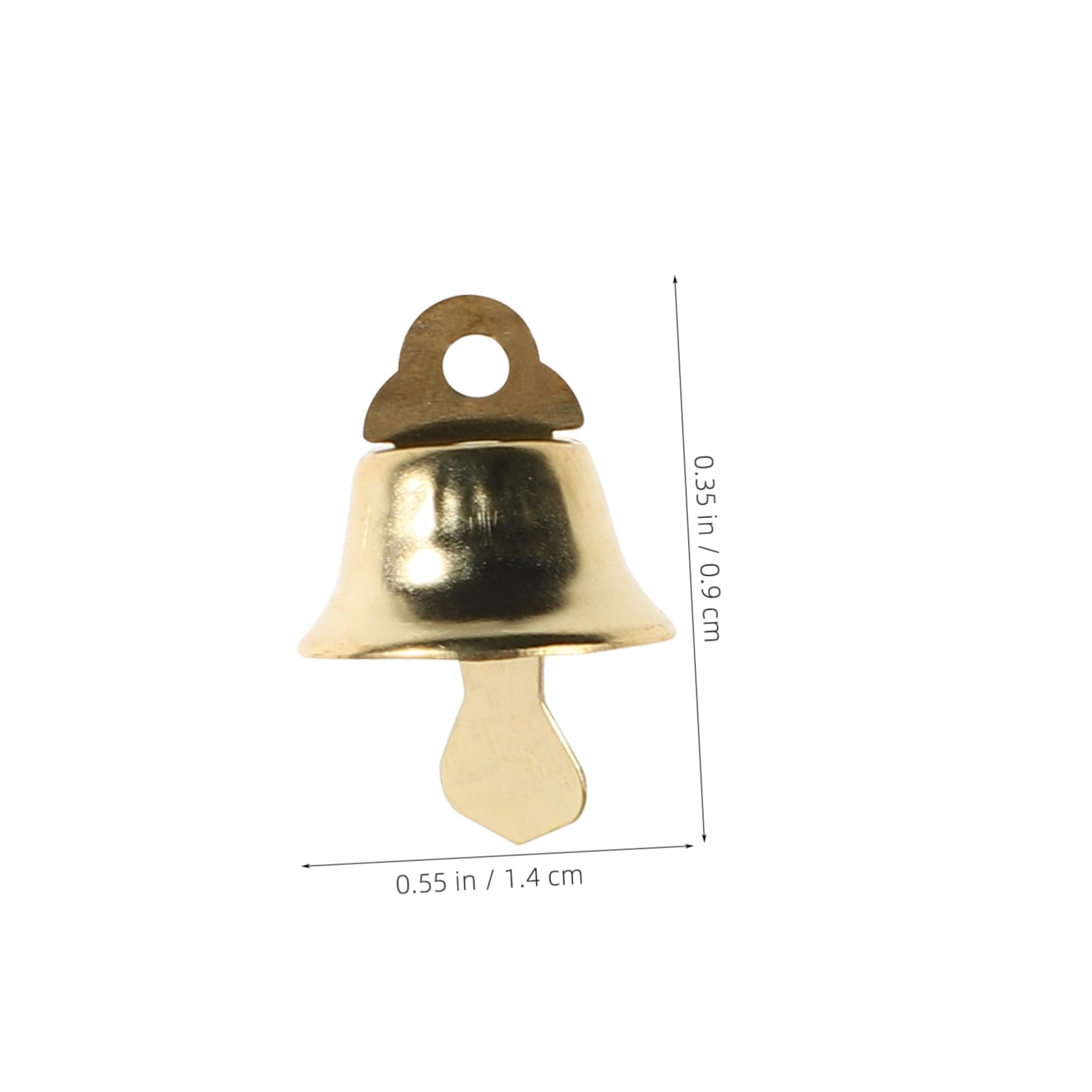 SHOWERORO Ciondolo a Campana Natalizia Mini 14 Mm Dorato Accessori Fai Da Te Per Decorazioni Albero Di Natale Set Da 120 Pezzi Campane Pendenti Per Artigianato e Regali Creativi Natalizi
