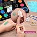 Face Paint Kit for Kids, 18 Large Water Based Paints, 4 Large Stencils, 36 Small Stencils, Professional Non-Toxic Face Painting Makeup Kits for Halloween or Birthday Party, Safe to Sensitive Skin