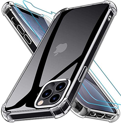 TPU iPhone Case Compatibel iPhone 12 Pro Max Case Shockproof, HOCAYU Dunne Transparant CrystalPro Clear TPU Bumper Telefoonhoes Achterkant Compatibel iPhone 12 Pro Max