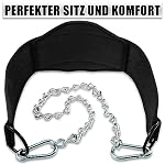 C.P.Sports Premium Dip-Gürtel | Profi Dipgürtel – Dip Belt bis 250kg für Klimmzüge, Squats, Fitness, Krafttraining, Bodybuilding, Gym | Robustes Nylon und Kette aus Stahl für Hantelscheiben Gewichte – Bild 4
