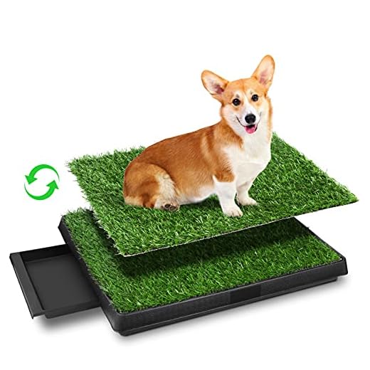 Sailnovo Hundetoilette Hundeklo Welpentoilette Trainingsunterlage mit Kunstrasen, 3-Schichtig Training Hundetöpfchen Rasenmatte für Kleine/Grosse/ältere Hunde Tier WC Stubenrein,63 x 50 x 7cm