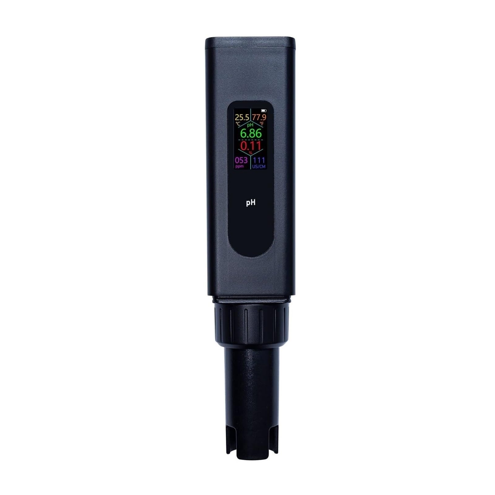 Medidor De PH Digital Recargable 5 En 1 Salinidad/temperatura Con Pantalla Datos Simultánea For Laboratorio Acuarios Hidropónicos MedicióN Precisa