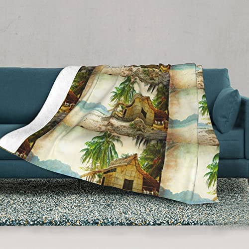 Couverture en peluche pour canapé et camping chic de grand format