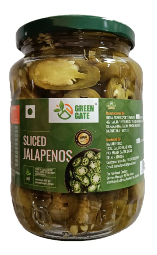 Green Gate Jalapenos Sliced in Brine, 680gm (Pack of 2) Amazon.in