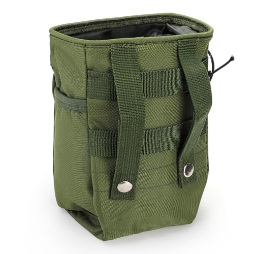 Image of Hiceeden 3 Pcs Tactical Molle Dump Pouch, Drawstring Dump Bag Magazine Ammo Pouch, Military Utility Belt Pouch for Outdoor, Camping, Traveling, Sport