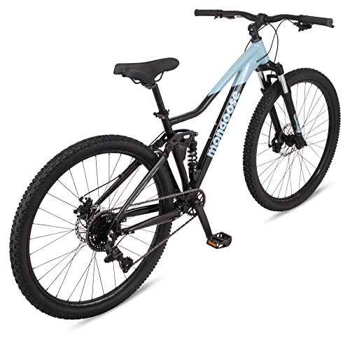 Mongoose Impasse 2.0 Mountain Bike for Adult Men & Women, 8-Speed, Full Suspension, 29-Inch Wheels, 17-Inch Frame, Front & Rear Mechanical Disc Brake, Black/Blue by Mongoose - Image 2