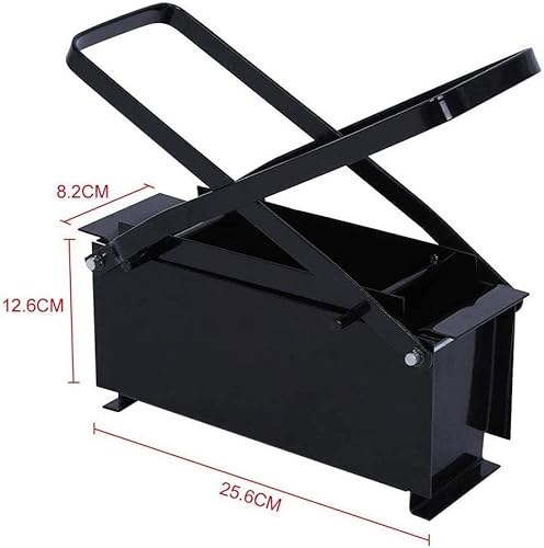 Miniatura 5 de Hierro resistente DIY Reciclaje Periódico Briquetas Fabricante Prensa para Calefacción Estufa de Fuego Herramienta para el Hogar, Negro -