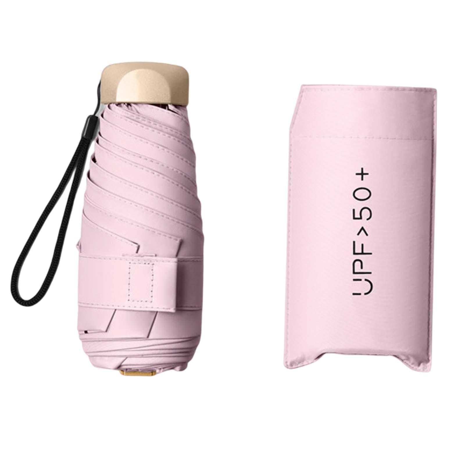 Enakshi® Mini Sun Protection Umbrella with Case for Men and Women Sturdy Car Umbrella Light Pink|Clothing Shoes & Accessories | Womens Accessories | Umbrellas-image-47