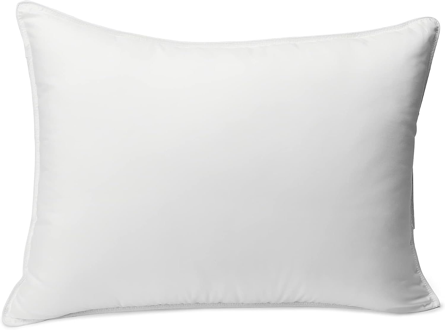 Amazon Basics Down-Alternative Pillow and Pillow Protector Case Set, Medium Density, Standard - Pack of 2