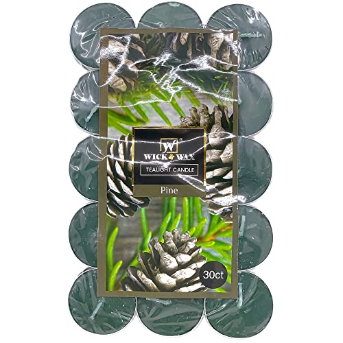 VeZee 60 CT Pine Scented Pleasant Fragrance Tealight A Long Lasting Air Freshener for Holidays, Weddings, SPA, Armotherapy, Meditation, Yoga & All Occasions
