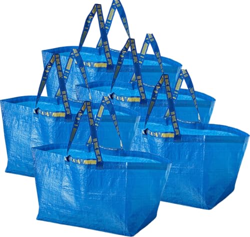 Ikea - 5x Frakta Blue Large Bags - Ideal For Shopping, Laundry & Storage by Ikea
