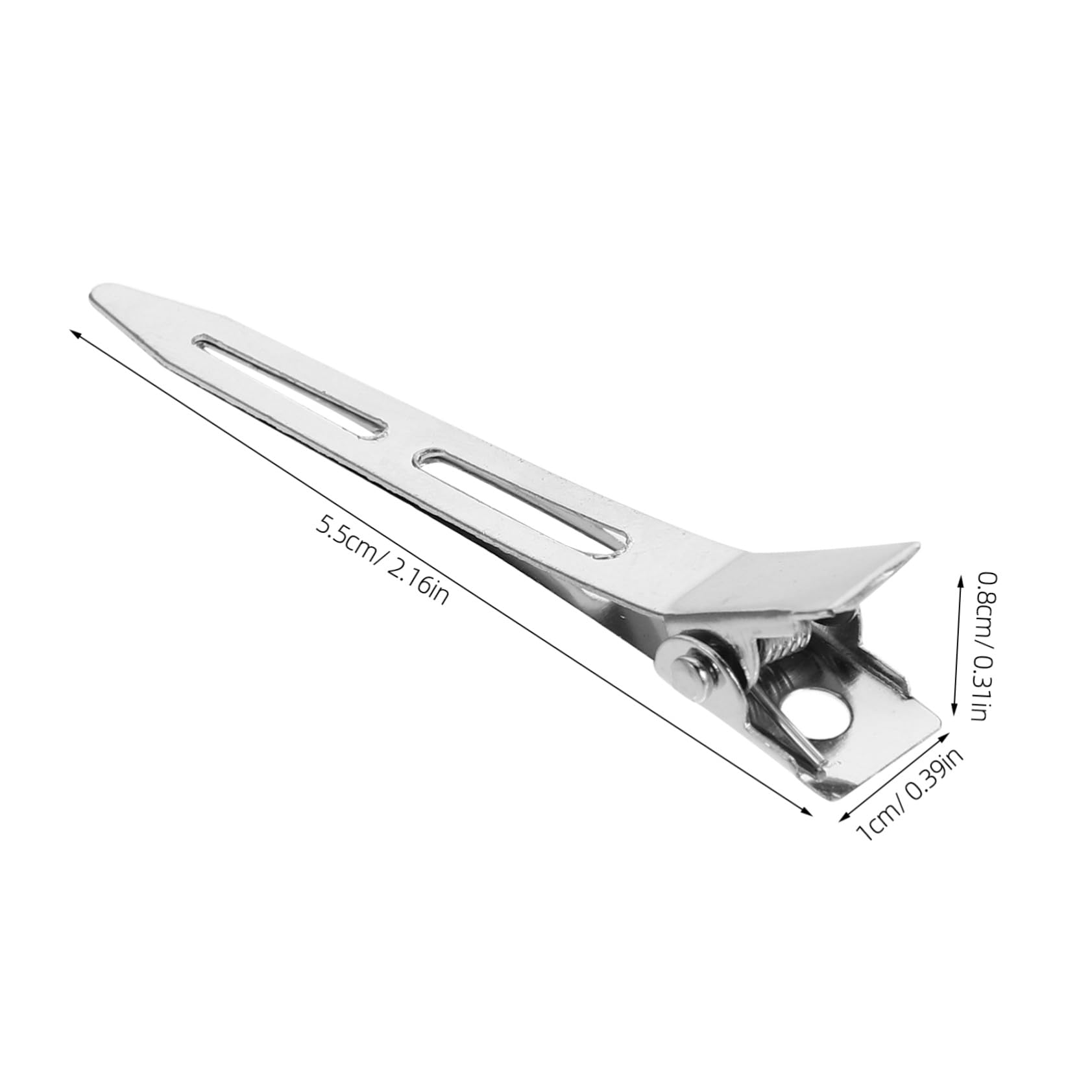 PLAFOPE 2 Boxen Silber Metall Haarklammern Edelstahl Duckbill Clips für Frauen und Mädchen Flache Haarspangen mit Starkem Halt Schonend für Dickes und Nasses Haar Langlebige Friseur