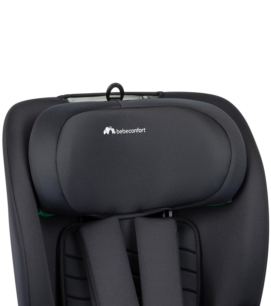 Bebeconfort Eros i-Safe, Alzador Coche Niño, De 15 Meses a 12 Años, 76-150 cm, Silla Coche Evolutiva, Seguridad R129, Protección frente a Impactos Laterales, 11 Posiciones Reposacabezas, Mineral Black