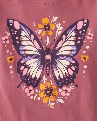 The Children's Place Girls' Unicorns,Sports,Butterflies Long Sleeve Graphic T-Shirts,2 Pack3