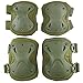 Juego de Almohadillas Protectoras tácticas de Combate de Rodilla y Codo para Juegos de Paintball CS al Aire Libre Ciclismo Seguridad Patinetas de Skate Patines de protección de Rodilla (Green)