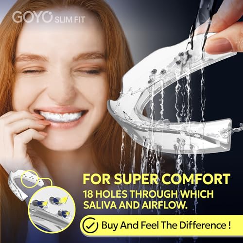image for GOYO Slim FIT Pack of 4 Mouth Guard for Clenching Teeth at Night with 