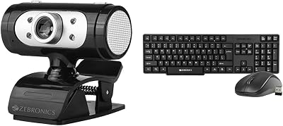 Zeb-Ultimate Pro (Full Hd) 1080P/30Fps Webcam with 5P Lens, Built-in Mic, Auto White Balan