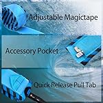 KOETSU Surf Leash 6ft/7ft/8ft/9ft/10ft - Premium Surfboard Leash for Shortboard/Longboard/SUP - 7mm Polyurethane Cord with Quick Release, Dual Swivel & Comfortable Neoprene Cuff - Image 4