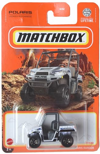 Matchbox Polaris Ranger blanco 1:64 HVL31 miniatura 1