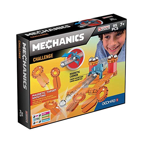 Geomag- Mechanics Construcciones magnéticas y juegos educativos, Multicolor, a partir de 3 años, 95 Piezas (771) , color/modelo surtido