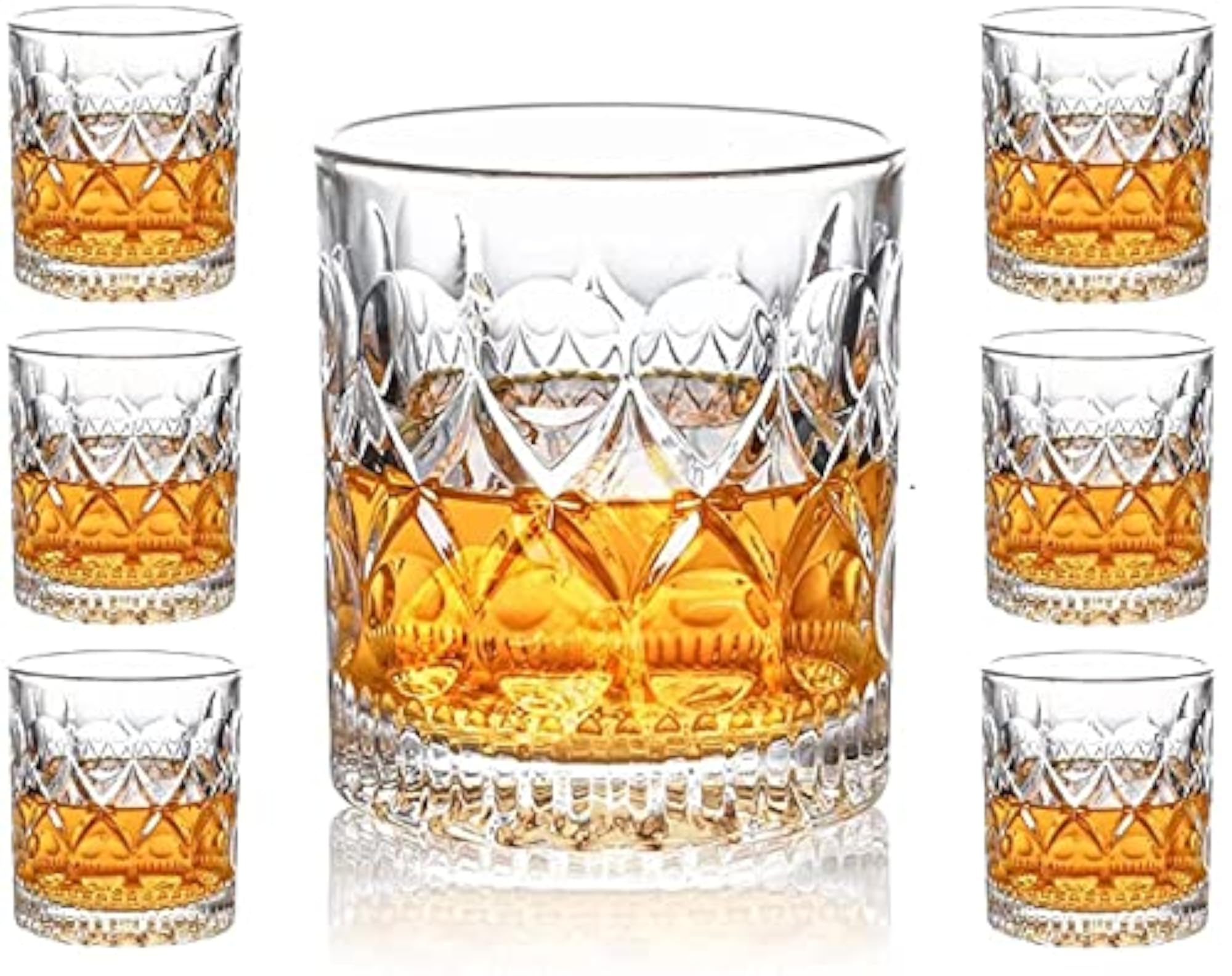 Italin Premium Luxury Clear Heavy Base Tall Drinking Glasses Set