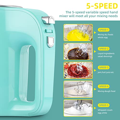 Buy Electric Hand Mixer, Kitchen Handheld Mixer 250W 5 Speed Turbo Egg