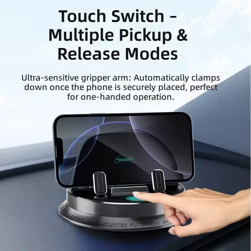 Image of A11 Car Mobile Phone Holder 360 Degree Rotation Automatic Clamping Dashboard Windshield Mount for Smartphones